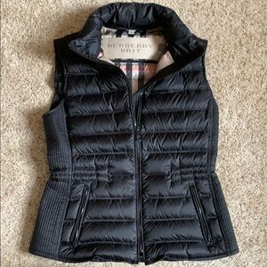 Burberry Brit Fitted Black Puffer Vest